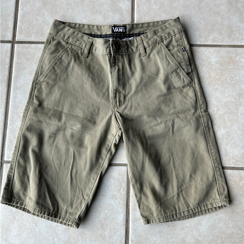 Vans Men's Khaki Shorts Size 28 with 11" inseam. Perfect condition!